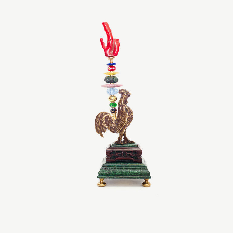 Cock, bronze, bamboo coral - 34 cm